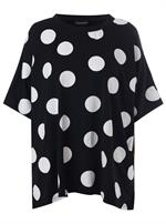 Gozzip Black -  Stella Oversize Bluse, Sort/Hvid